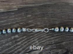 Native American Sterling Silver Navajo Pearl 28 Necklace Jake