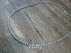 Native American Sterling Silver Navajo Pearl 28 Necklace Jake