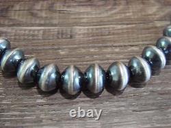 Native American Sterling Silver Navajo Pearl Hand Made 16 Necklace by Largo