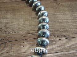 Native American Sterling Silver Navajo Pearl Hand Made 16 Necklace by Largo