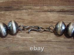 Native American Sterling Silver Navajo Pearl Hand Made 16 Necklace by Largo