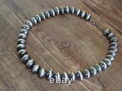 Native American Sterling Silver Navajo Pearl Hand Made 16 Necklace by Largo