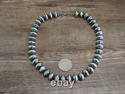 Native American Sterling Silver Navajo Pearl Hand Made 16 Necklace by Largo
