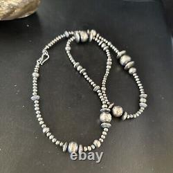 Native American Sterling Silver Navajo Pearls Mixed Beads 18 Necklace 92318