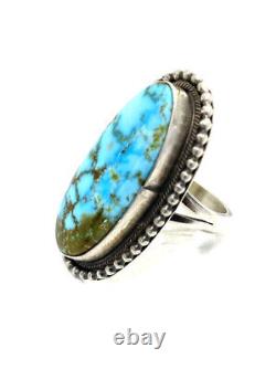 Native American Sterling Silver Navajo kingman turquoise? Ring Size 7