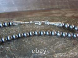 Native American Sterling Silver Round Navajo Pearl 35 Necklace by I. John