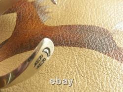 Native American Sterling Silver Thick Gauge Triangle Wire Bracelet 6-1/234 gr