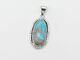 Native American Sterling Silver & Turquoise Handmade Pendant By Navajo Betta Lee