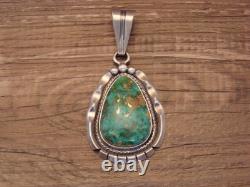 Native American Sterling Silver & Turquoise Pendant by Yellowhair