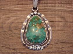 Native American Sterling Silver & Turquoise Pendant by Yellowhair
