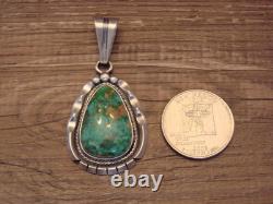 Native American Sterling Silver & Turquoise Pendant by Yellowhair