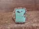 Native American Sterling Silver & Turquoise Square Ring By Yazzie Size 12