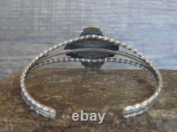 Native American Sterling Silver & Turquoise Zia Bracelet by Gordon
