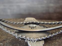 Native American Sterling Silver & Turquoise Zia Bracelet by Gordon