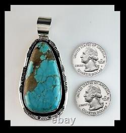 Native American Sterling and # 8 Turquoise Pendant