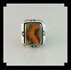 Native American Sterling And Bumblebee Jasper Men's Ring Size 11 3/4