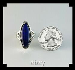 Native American Sterling and Lapis Lazuli Ring Size 8