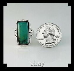 Native American Sterling and Turquoise Ring Size 6 3/4