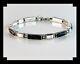 Native American Sterling And White Buffalo Link Bracelet