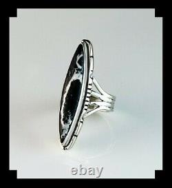 Native American Sterling and White Buffalo Ring Size 7 1/4