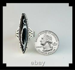 Native American Sterling and White Buffalo Ring Size 7 1/4