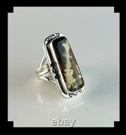 Native American Sterling and Wild Horse Magnesite Ring Size 9 1/2