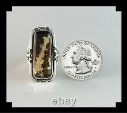 Native American Sterling and Wild Horse Magnesite Ring Size 9 1/2