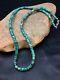 Native American Turquoise 6 Mm Heishi Sterling Silver Bead 20 Necklace 2502