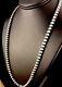 Native American Usa Navajo Pearls 4 Mm Sterling Silver Bead Necklace 22