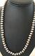 Native American Usa Navajo Pearls 8mm 26 Sterling Silver Bead Necklace