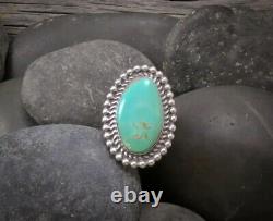 Native American Vintage Navajo Sterling Silver Royston Turquoise Ring Size 8.5
