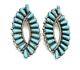 Native American Sterling Silver Navajo Turquoise Cluster Post Earrings