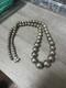 Native American Navajo Pearls Necklace. 925 Sterling Silver 125g 30 Beaded
