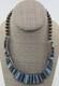 Native American Sterling Silver Bib Necklace Navajo Handmade