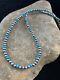Native Er Navajo Pearls 4mm Sterling Silver Blue Turquoise Bead Necklace 21