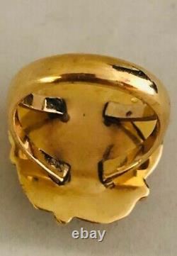 Navajo 14kt Gold/Carico Lake Turquoise Pendant/Ring, size 8 set