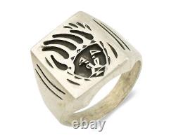 Navajo Bagger Paw Ring. 925 Silver Handmade Native American Artist C. 1980's