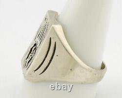 Navajo Bagger Paw Ring. 925 Silver Handmade Native American Artist C. 1980's
