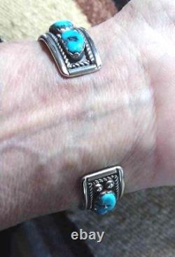 Navajo Bracelet 11 Stone Kingman Blue Turquoise Native American Collectible USA
