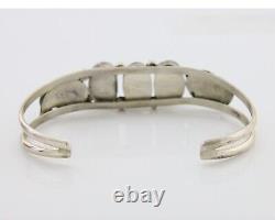 Navajo Bracelet 925 Silver Natural Blue Turquoise Native American Artist C. 80's