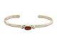 Navajo Bracelet. 925 Silver Natural Red Coral Cuff Native American Artist C. 80's