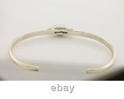 Navajo Bracelet. 925 Silver Natural Red Coral Cuff Native American Artist C. 80's