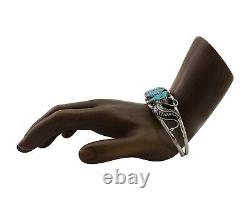 Navajo Bracelet 925 Silver Sleeping Beauty Turquoise Native American C. 80's