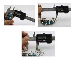 Navajo Bracelet 925 Silver Sleeping Beauty Turquoise Native American C. 80's