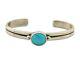 Navajo Bracelet 925 Silver Turquoise Cuff Native American Artist C. 80's