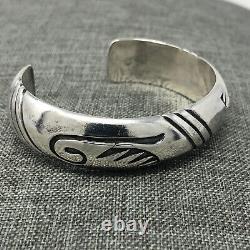Navajo Bracelet Native American Sterling Silver Overlay Style Bangle Cuff VTG