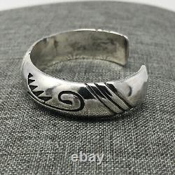Navajo Bracelet Native American Sterling Silver Overlay Style Bangle Cuff VTG