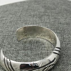 Navajo Bracelet Native American Sterling Silver Overlay Style Bangle Cuff VTG