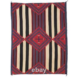 Navajo Chief's Blanket Rug Southwest 100% Wool Rug Native American Rug, 5x5 ft