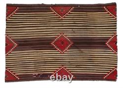 Navajo Chief's Blanket Rug Southwestern 100% Wool Native American Rug 51×72 In